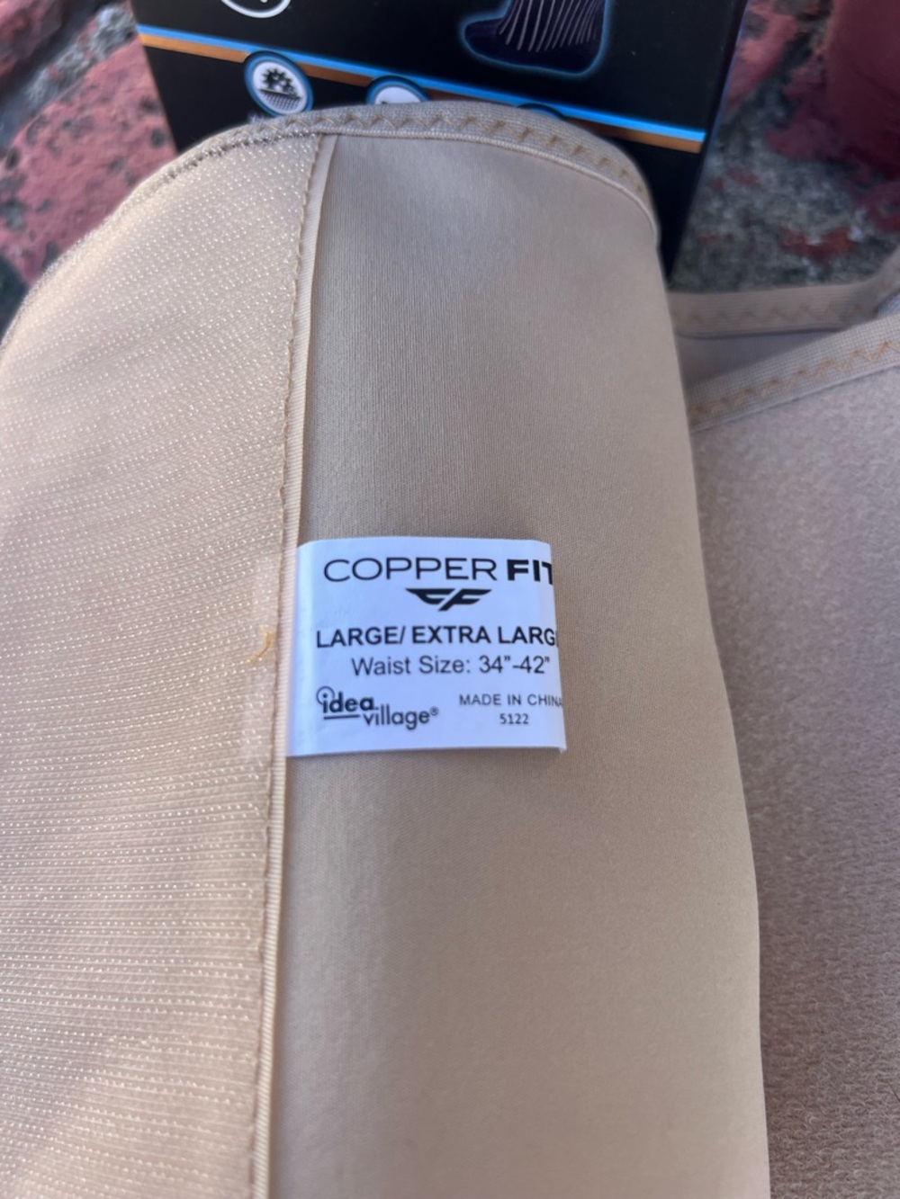 Copper Fit Beige Compression/Support Belt with Copper Fit Energy Socks - Picture 3 of 6